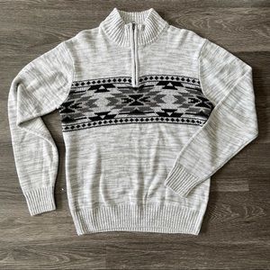 Carbon Zip Front Sweater